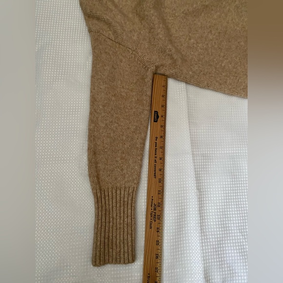 H&M Wool Blend Mock Neck Oversized Sweater Tan/Brown, XS - Picture 7 of 11